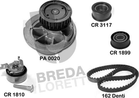 Breda Lorett KPA0365A - Water Pump & Timing Belt Set www.autospares.lv