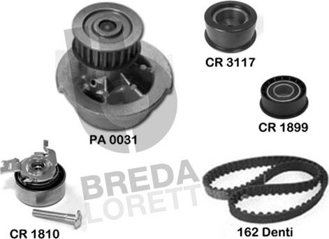 Breda Lorett KPA0365B - Water Pump & Timing Belt Set www.autospares.lv