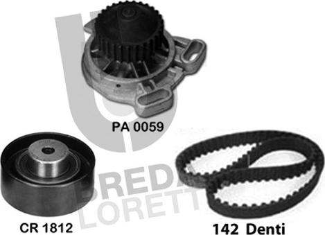 Breda Lorett KPA0707A - Ūdenssūknis + Zobsiksnas komplekts autospares.lv