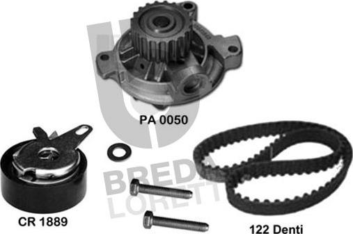 Breda Lorett KPA0720A - Ūdenssūknis + Zobsiksnas komplekts autospares.lv