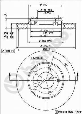 Brembo 09.4866.10 - Bremžu diski www.autospares.lv