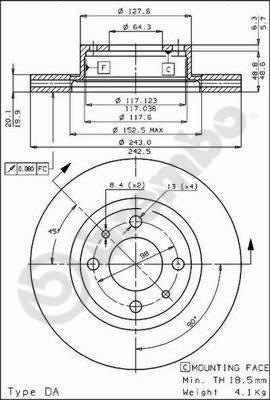 Brembo 09.4289.20 - Тормозной диск www.autospares.lv