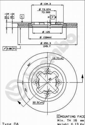 Brembo 09.4789.10 - Bremžu diski www.autospares.lv