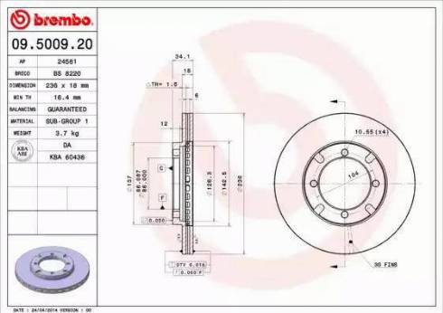 Alpha Brakes HTP-MS-024 - Bremžu diski www.autospares.lv