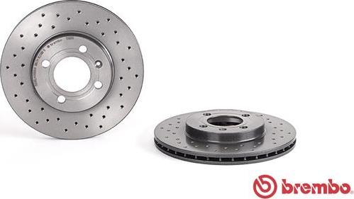 Brembo 09.5166.1X - Тормозной диск www.autospares.lv