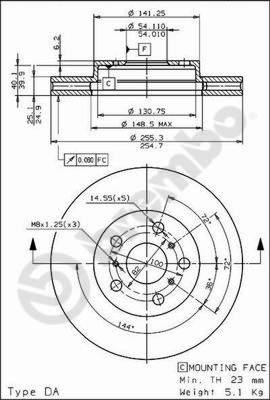 Brembo 09.6712.10 - Bremžu diski www.autospares.lv