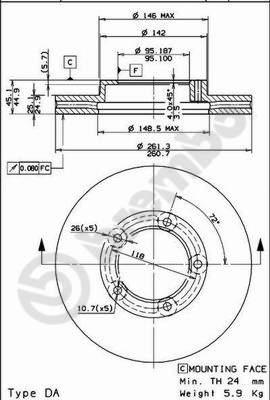 Brembo 09.6724.10 - Bremžu diski www.autospares.lv