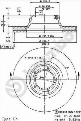 Brembo 09.2943.10 - Bremžu diski www.autospares.lv