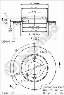 Brembo 09.2942.10 - Bremžu diski www.autospares.lv