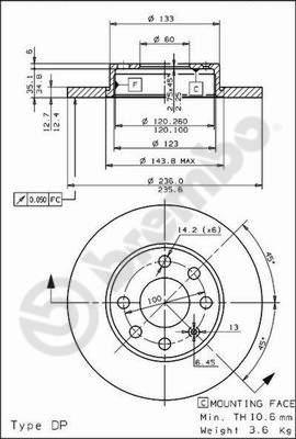 Brembo 08.4475.30 - Brake Disc www.autospares.lv