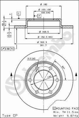 Brembo 08.4504.10 - Bremžu diski www.autospares.lv