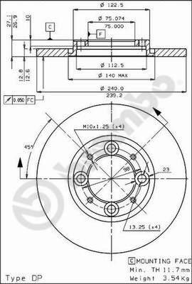 Brembo 08.4251.10 - Bremžu diski www.autospares.lv