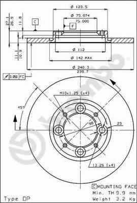 Brembo 08.3190.10 - Bremžu diski www.autospares.lv