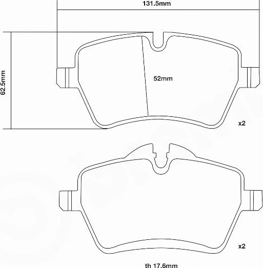 Brembo 07.B314.47 - Augstas veiktspējas bremžu uzliku komplekts www.autospares.lv