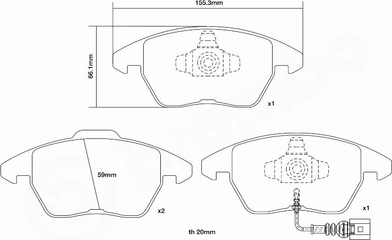 Brembo 07.B314.52 - Augstas veiktspējas bremžu uzliku komplekts www.autospares.lv