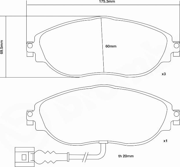 Brembo 07.B314.81 - Augstas veiktspējas bremžu uzliku komplekts www.autospares.lv