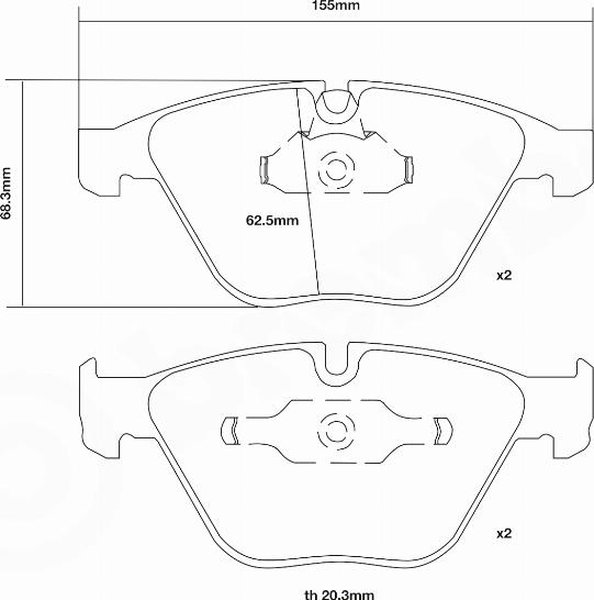 Brembo 07.B314.35 - Augstas veiktspējas bremžu uzliku komplekts www.autospares.lv