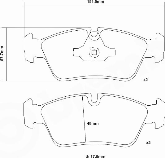 Brembo 07.B314.33 - Augstas veiktspējas bremžu uzliku komplekts autospares.lv