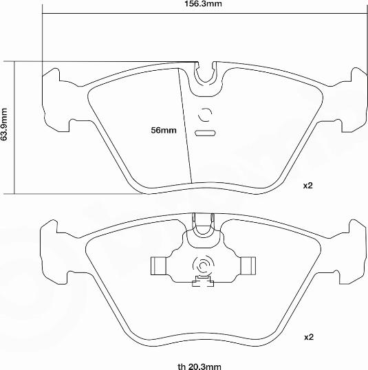 Brembo 07.B314.32 - Augstas veiktspējas bremžu uzliku komplekts autospares.lv