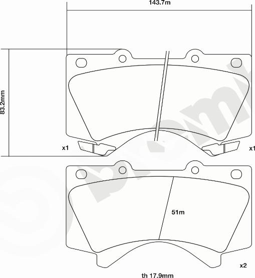 Brembo 07.B314.25 - Augstas veiktspējas bremžu uzliku komplekts www.autospares.lv