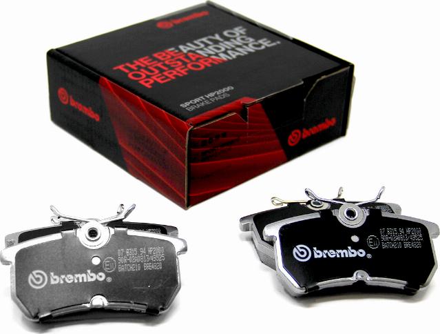 Brembo 07.B315.94 - Augstas veiktspējas bremžu uzliku komplekts www.autospares.lv