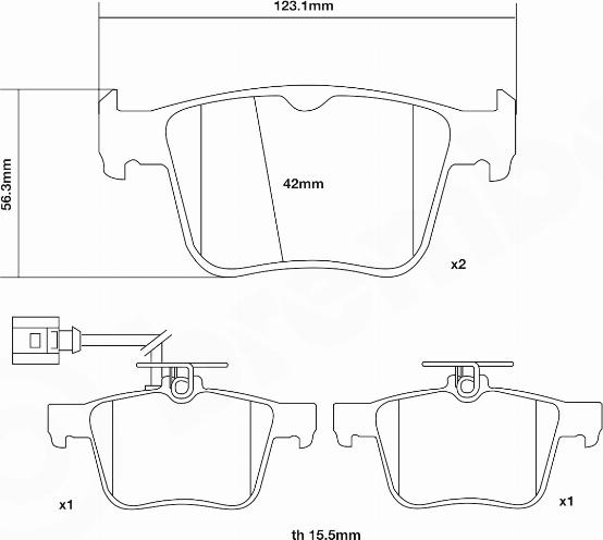 Brembo 07.B315.93 - Augstas veiktspējas bremžu uzliku komplekts www.autospares.lv