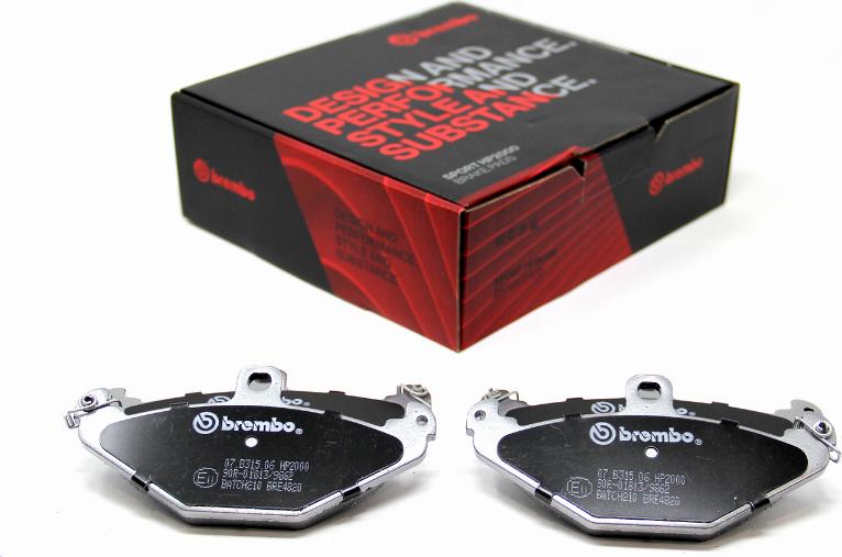 Brembo 07.B315.06 - Augstas veiktspējas bremžu uzliku komplekts www.autospares.lv