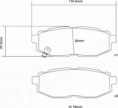 Brembo 07.B315.39 - Augstas veiktspējas bremžu uzliku komplekts www.autospares.lv