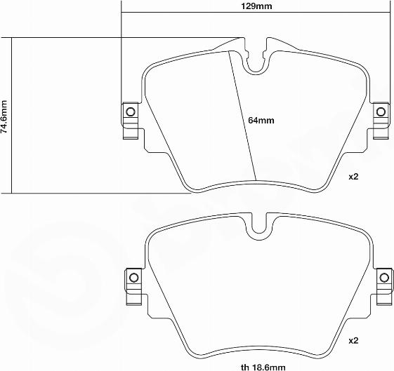 Brembo 07.D435.43 - Augstas veiktspējas bremžu uzliku komplekts www.autospares.lv