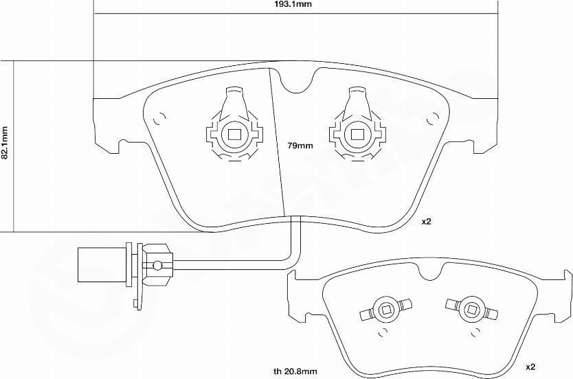 Brembo 07.D435.54 - Augstas veiktspējas bremžu uzliku komplekts www.autospares.lv