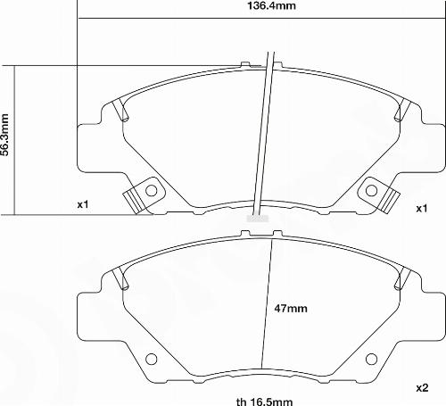 Brembo 07.D435.55 - Augstas veiktspējas bremžu uzliku komplekts autospares.lv