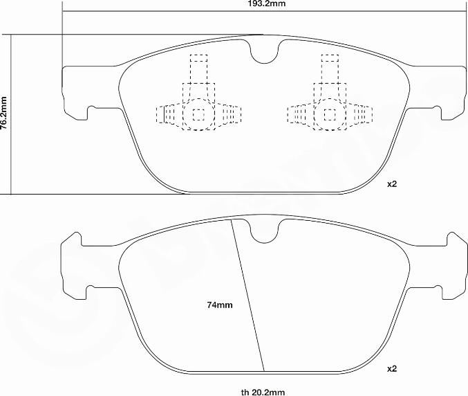 Brembo 07.D435.52 - Augstas veiktspējas bremžu uzliku komplekts www.autospares.lv