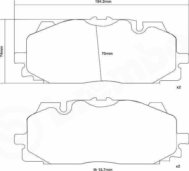 Brembo 07.D435.61 - Augstas veiktspējas bremžu uzliku komplekts autospares.lv