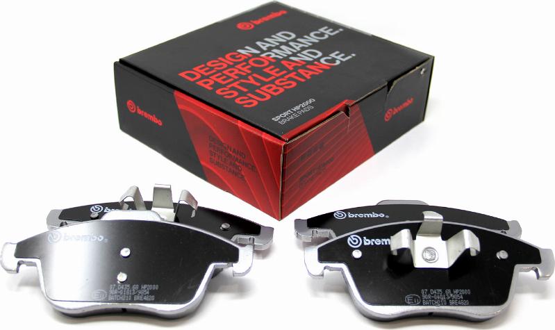 Brembo 07.D435.68 - Augstas veiktspējas bremžu uzliku komplekts www.autospares.lv