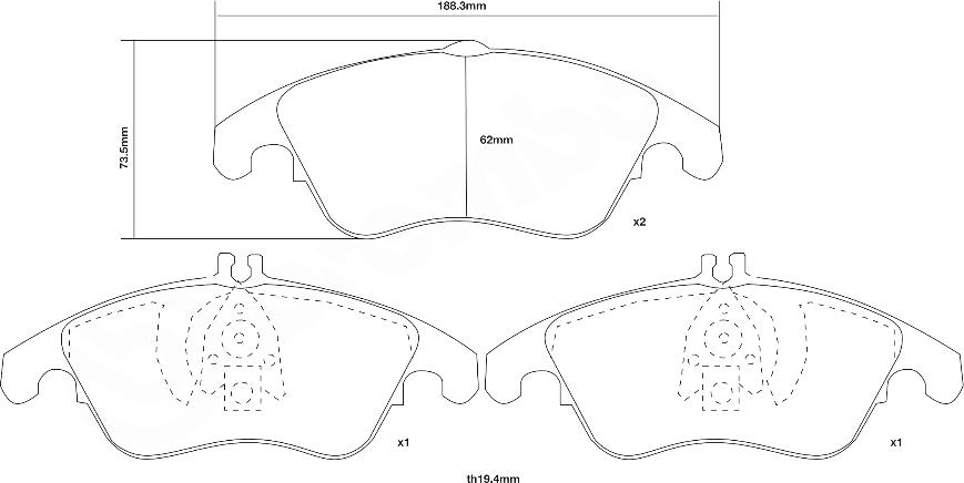 Brembo 07.D435.08 - Augstas veiktspējas bremžu uzliku komplekts www.autospares.lv