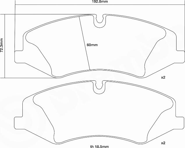 Brembo 07.D435.02 - Augstas veiktspējas bremžu uzliku komplekts www.autospares.lv