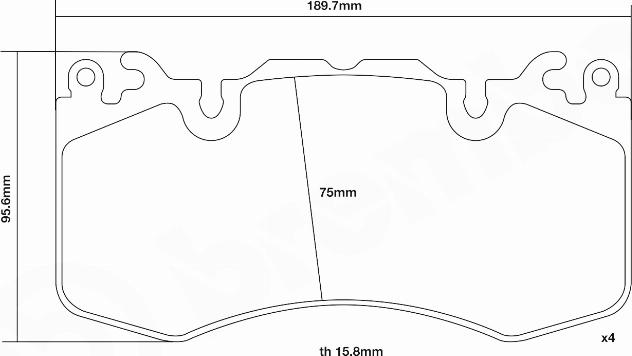 Brembo 07.D435.11 - Augstas veiktspējas bremžu uzliku komplekts www.autospares.lv