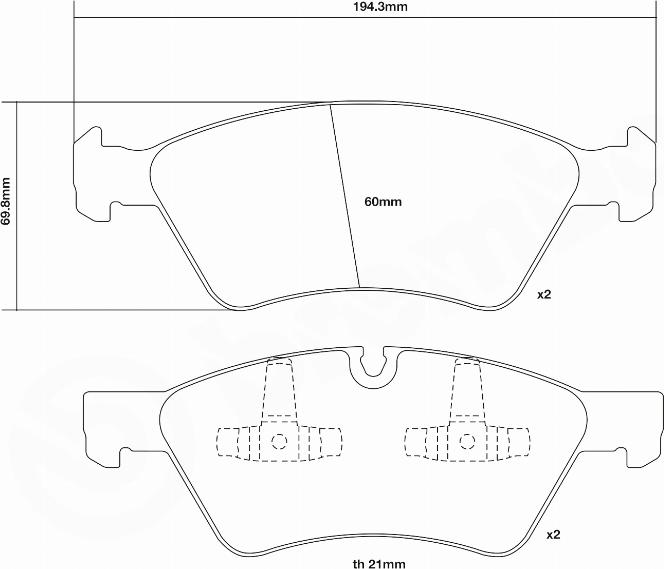 Brembo 07.D435.17 - Augstas veiktspējas bremžu uzliku komplekts www.autospares.lv