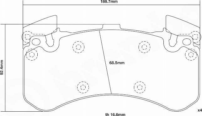 Brembo 07.D435.26 - Augstas veiktspējas bremžu uzliku komplekts www.autospares.lv