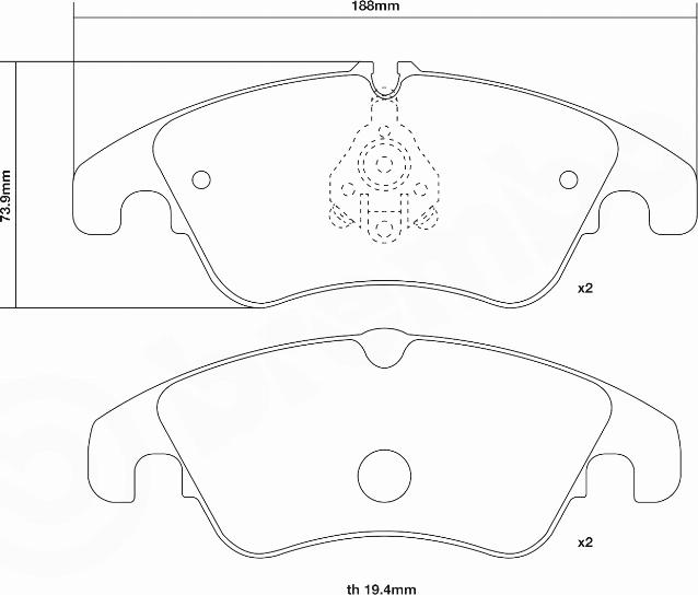 Brembo 07.D435.21 - Комплект высокоэффективных тормозных колодок www.autospares.lv