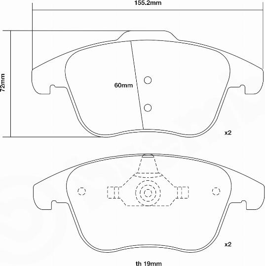 Brembo 07.D435.75 - Augstas veiktspējas bremžu uzliku komplekts www.autospares.lv