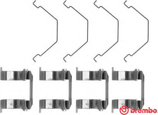 Brembo A 02 266 - Accessory Kit for disc brake Pads www.autospares.lv