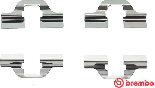 Brembo A 02 205 - Accessory Kit for disc brake Pads www.autospares.lv