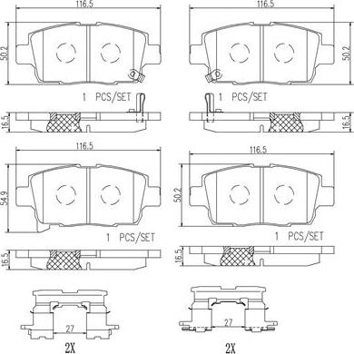 Brembo P99004N - Bremžu uzliku kompl., Disku bremzes autospares.lv