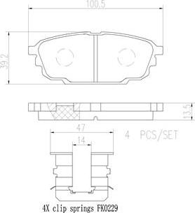 Brembo P99019N - Bremžu uzliku kompl., Disku bremzes www.autospares.lv