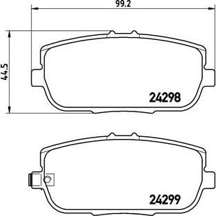 Brembo P 49 044 - Bremžu uzliku kompl., Disku bremzes www.autospares.lv