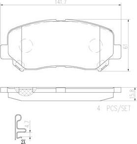 Brembo P49045N - Brake Pad Set, disc brake www.autospares.lv