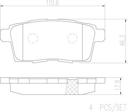 Brembo P49041N - Brake Pad Set, disc brake www.autospares.lv