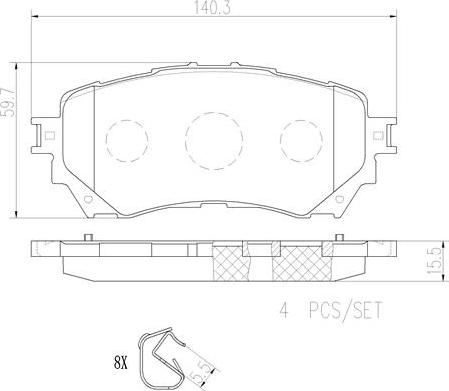 Brembo P49048N - Bremžu uzliku kompl., Disku bremzes www.autospares.lv