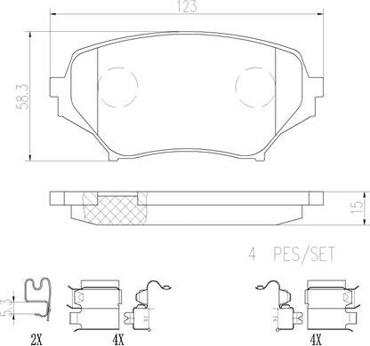 Brembo P49043N - Bremžu uzliku kompl., Disku bremzes www.autospares.lv